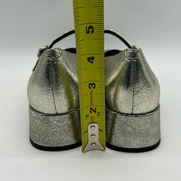 Marc Fisher LTD Marla Metallic Gold Mary Jane Block Heel Shoes Size 9.5M NWB - Picture 8 of 11
